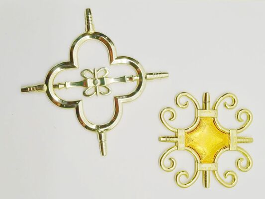 Luxury 707 Golden Round Aluminum Trim for French Door & Window Decoration